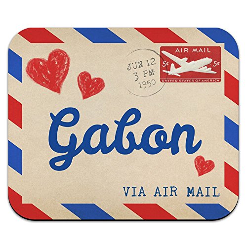 Grafiken und mehr Air Mail Postkarte LOVE für Gabun Mauspad Mauspad