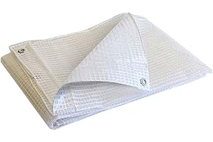 TECPLAST Telone di protezione 170 g/m² – 4 x 10 m – Telone trasparente Esercito Katezone – Plastica – Telone plastica trasparente