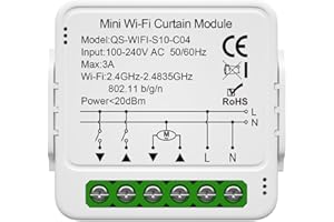 RANRAO Módulo de interruptor de cortina inteligente para persianas enrollables motorizadas eléctricas, módulo de interruptor de luz Zigbee-WIFI, módulo de interruptor de pared de bricolaje, interruptor