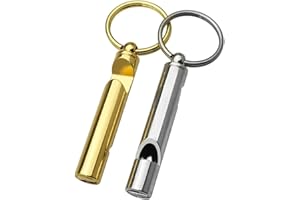 ARFUKA Bottle Opener Keyring Emergency Whistle Beer Opener Beverage Soda Beer Bartender Bottle Opener Keyrchain Christmas Birthday Gift for Camping Hiking Hunting Outdoors Pack of 2