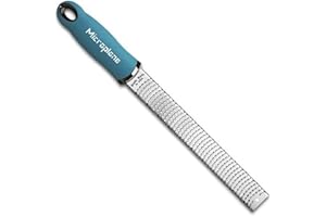 Microplane Râpe à zesteur en Couleur Turquoise pour Agrumes, Parmesan, Gingembre, Chocolat et Noix de Muscade avec Lame Fine - Fabriqué aux États-Unis