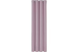 Deconovo Cortinas Salón, Dormitorio Moderno, para Ventanas, Opacas Suaves de Color Liso, con Ojales, 140x240 cm(Ancho x Alto), Rosa Claro, 1 Pieza