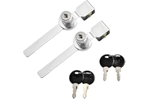 JZK 2x Cerradura trinquete para puerta corredera vidrio con llave diferente, cerradura vitrina cristal vidrio, puerta de armario cerradura de escaparate, bloqueo deslizante para vivarium o terrario