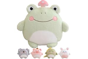 KEKESO Oreiller en Peluche Grenouille, Peluche Grenouille Mignonne, Kawaii Peluche Grenouille Verte Cadeau pour Les Enfants, Les Filles et Les Adultes, Anniversaire de la Saint Valentin,Grenouille