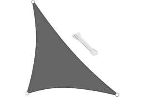 swift Voile d'ombrage Triangulaire 3x3x4.25 Mètre Imperméable Voile Ombrage résistant à l'eau Anti UV pour Jardin Terrasse Patio, Gris