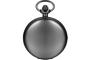 Avaner Damen Herren Taschenuhr Analog Quarzwerk Arabische Ziffern Klassik Poliert mit Halskette