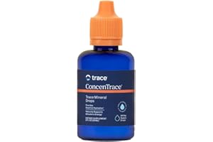 ‎TRACE MINERALS Trace Minerals ConcenTrace Tropfen | Mineralstoffe Komplex 72+ Mineralien, Ionisches Magnesium Flüssig, Chlorid, Kalium | Natriumarm | Energie, Elektrolyte| Vorrat für 24 Tage, 59 ml (1 Packung)