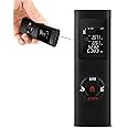 ALLESM Laser Meter,40M/131ft Digital Laser Distance Meter,M/In/Ft Unit switching Backlit LCD and Pythagorean Mode, Rechargeable Range Finder for Measure Distance, Area and Volume