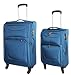 Travel Club USA Light Blue Set of 2 Pcs. Soft Sided 4 Wheel Trolley Suitcase (20"+24") RS.6599.00