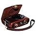 Produktbild First2savvv XJPT-LF1-10 dunkelbraun Ganzkörper- präzise Passform PU-Leder Kameratasche Fall Tasche Cover für Panasonic Lumix DMC- LF1 / Leica C