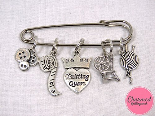 Craft Queen – 5 silber Stricken Maschenmarkierer