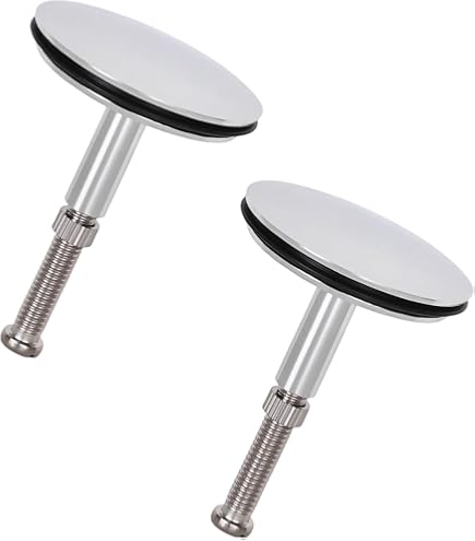 Tappo per vasca da bagno, 43 mm, con doppia guarnizione, altezza