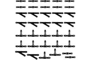 LEEQBCR 36 pcs universal windscreen washer connector 4mm, wiper hose repair kit, car hose connector, straight tee Y pcs