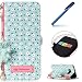 Produktbild Galaxy S8 Hülle,Schutzhülle für Samsung Galaxy S8 - Ysimee Blumen Ledertasche Kette Stand Case Card Slot Leder PU Tasche Handtasche Handbag Folio Unterstützte Schutzhülle Flip Cas,Blume- F