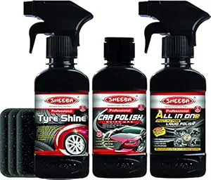 SHEEBA - SMLTPRPSKT Tyre Cum Car Polish Kit (3 Pieces)