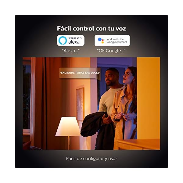 Philips Hue White Ambiance Pack 2 bombillas LED funciona con Alexa y Google Home - Imagen 5
