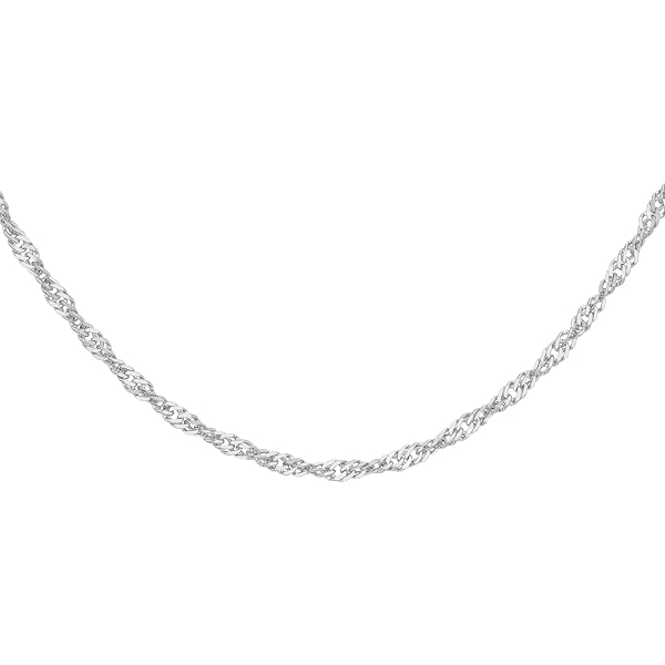 Collier Unisexe Tricoté En Or 18 Carats Jaune Et Blanc - Longueur 50 Cm - Neuf Avec étiquettes