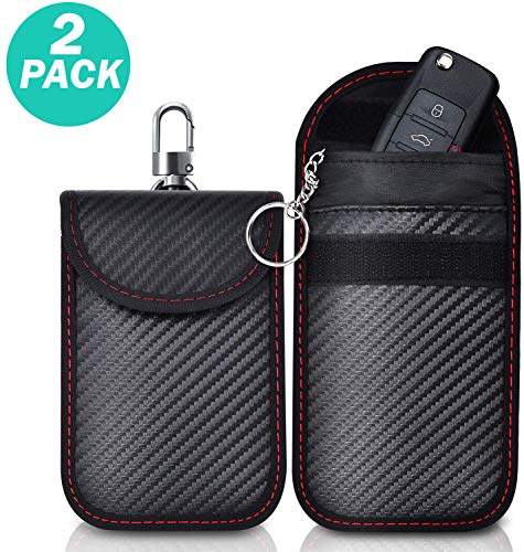 2 Bolsas Faraday para Llaves de Coche | Bolsa de Bloqueo de señal | Bolsa para Llaves de Coche de Entrada sin Llave | Bloqueador RFID para Seguridad del Coche