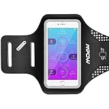 iPhone 7/6/6S Brassard, Mpow Brassard de sport avec écouteurs et porte-clés pour iPhone 7/6S/6, Samsung S7/S6, Huawei P9?jusqu'à 13,2?cm, largeur de bras réglable, support pour téléphone portable résistant à la transpiration, réfléchissant Cadre Design, doux et léger, idéal pour la course à pied et d'autres sports