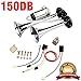Produktbild GAMPRO 12V 150db Air Horn, Chrom Zink Dual Trompete Air Horn mit Kompressor für alle 12V Fahrzeuge LKW Lörries Züge Boote Cars Vans