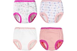 MORBUY-SHOP Culotte d'apprentissage Lavables Bébé, Morbuy 4 Packs Coton Couche-Culotte Anti-Fuite Potty Pantalon de Formation Imperméables pour Garçon et Fille, 6 à 72 Mois