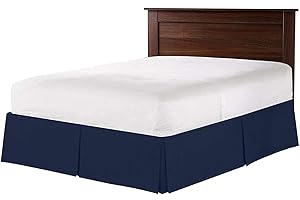 GEBIN Falda para Cama, Juego De Cama, Cubre Canapés para Somier ? Falda De Cama Tejido Microfibra Poliéster - Fuerte, Suave Y Duradero (Azul Oscuro,99x190+38cm)