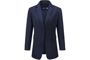 YUNCLOS Femme Blazer Veste de Costume Élégant à Manches Longues Travail Bureau Blazer Costume d'affaires