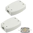 2 PCS 3-Terminal Electrical Junction Box Flex Connector 13A 250V Cable Joiner Box 3 Core Cable Joiner White Cable Connectors Electric Connectors for Outdoor Lighting, Power and Automotive Wiring