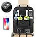 Produktbild Rücksitz Auto Organizer für Kinder, Kick-Matten Rücksitz Auto Displayschutzfolie mit Multi Pocket Aufbewahrungstasche Halter & 4 USB Port für Ipad Tablet Flasche Drink Tissue Box Toy Fahrzeuge Zubehör