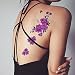 TAFLY Butterfly Purple Floral Body Art Waterproof Flower Temporary Tattoo Transfer Sticker 5 Sheets