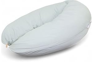 HOBEA-Germany Almohada de Lactancia XXL Almohada de posicionamiento Almohada para Embarazadas Almohada para Dormir de Lado grande (Verde Pastel)
