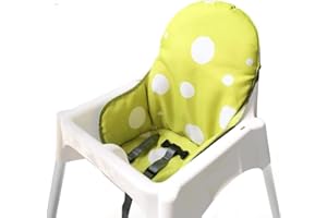 ZARPMA bebe Cojines para de Antilop Trona,Lavable, Plegable, Silla Alta Cojines para Bebé,No Incluye Trona y CinturóN de Seguridad (Verde amarillo)