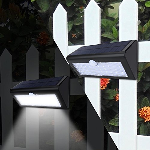 Websun Solar Motion Sensor Licht Solar-Sicherheits-Licht 48 LED Wasserdicht Wireless mit 3 Intelligent Modi Lampe Weiß für Nacht/Tag Automatische on/off für Terrasse Deck Hof Einfahrt (1 pcs , Schwarz) - 8