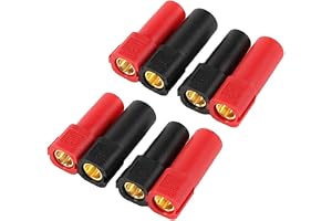 VUNIVERSUM 4 par högström XT150 premium guldkontakt poleringssäker kontakt hona kvinnlig röd svart 150 A Lipo batteri