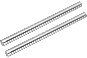 sourcing map 304 Barras Redondas Acero Inoxidable, Varillas Eje Sólido 16mm X 250mm, para Manualidades Casa Modelo Coche Helicóptero Avión, Paquete de 2