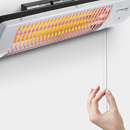 TROTEC IR 1500 S Infrarotstrahler Heizstrahler Quarzstrahler Terrassenheizer Wickeltischstrahler, Infrarot Kurzwellen – wärmen gezielt Menschen und nicht die Umwelt, Infrarotwärme ohne Vorheizen, spritzwassergeschützt, 4 Schalt- und Leistungsstufen, 1500 Watt - 4