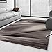 Produktbild Kurzflor Guenstige Teppich modern geometrisch Lienien Schatten Muster Braun Mocca Beige Creme meliert 5 Groessen Wohnzimmer, Gästezimmer , Flur, Schlafzimmerm, Kueche, Läufer, Größe:80x150 cm