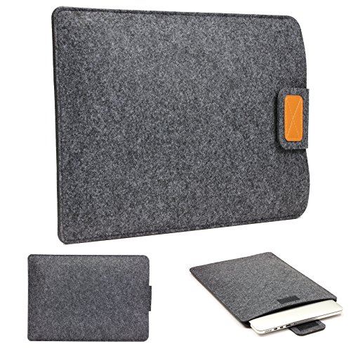 Original Urcover® 13,3 Zoll FILZ Laptop Tasche und Tablet Hülle passend für Ihr iPad, Lenovo Tablet, Samsung Tab, Netbook und viele weitere mobile Endgeräte [deutscher Fachhandel] Dunkel Grau