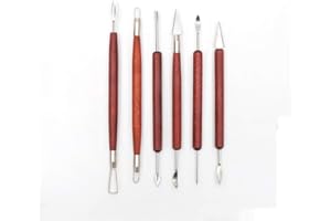 FLZONE Herramientas de Arcilla Polimérica,6 Piezas Herramientas de Modelado para Escultura,Cerámica de Arcilla,Escultura