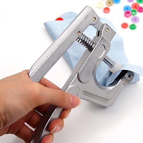 SNAP Zange + T5 Druckknoepfe, Aodoor 300 Set T5 Plastikdruckknöpfe Druckknopf in 20 Farben und eine Zange Buttons für Scrapbook Naehen DIY Basteln - 3