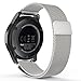 Produktbild MoKo Samsung Gear S3 Frontier / Classic / Moto 360 2nd Gen 46mm Watch Armband - Edelstahl Milanese Magnet Uhr Band Strap Uhrenarmband Replacement für Samsung Gear S3 Classic Samrtwatch, Silber (Nicht für Gear S2 Classic)