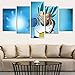 Produktbild Loiazh Wandbild Bilder Vlies Leinwandbild 5 Teilig Kunstdruck modern Wandbilder Wanddekoration Design Wand Bild Dragon Ball 23.62X9.85(in) Frameless
