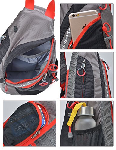 SHOWTIMEZ Sling Tasche, Wasserabweisende Reißfeste Rucksack Brusttasche Schultertasche Umhängetasche für Radsports Reisen Outdoor-Sports - 5