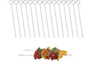 GRIZEF 20cm 100% Lebensmittelqualität 304 Edelstahl Truthahn Lacers, Rollennadeln, Fleischnadeln, Metallspieße, Cocktailspieße für Trussing Turkey und Geflügel (15Pack) (20CM)