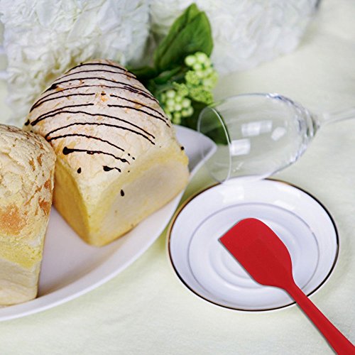 Magic Zone 3teiliges Silikon Spatula Teigschaber  Set mit bequeme breite Griff, Silikon Kopf ist Wärme Safe & Gentile auf Non Stick Oberflächen, zum Backen oder Dünsten - 4