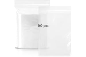 MARCPRINT 100 Bolsas Zip 7x10cm - Bolsas Congelacion Autocierre - Bolsitas Plastico Pequeñas Reutilizables - Bolsas Plastico Transparente Aptas para Alimentos