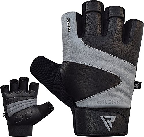 RDX Fitness Handschuhe Gewichtheben Handgelenkschutz Trainingshandschuhe Crossfit Sporthandschuhe krafttraining Bodybuilding Rindsleder Gym workout Gloves - 7