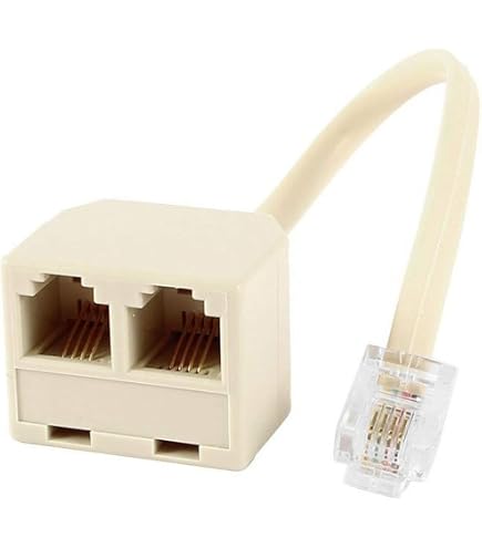 Adaptateur RJ11 CABLEPELADO - Splitter Téléphone Blanc
