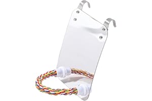 AOTISBAO Vogelspiegel Vogelkäfig Sitzstangen Mit Baumwollseil, Stehbar Kralle Kauspielzeug für Ständer Sitzstange Wellensittich Sittiche Nymphensittiche