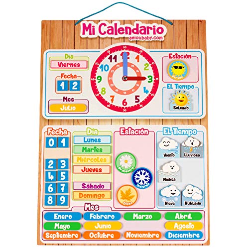 CALENDARIO RELOJ Magnético Infantil